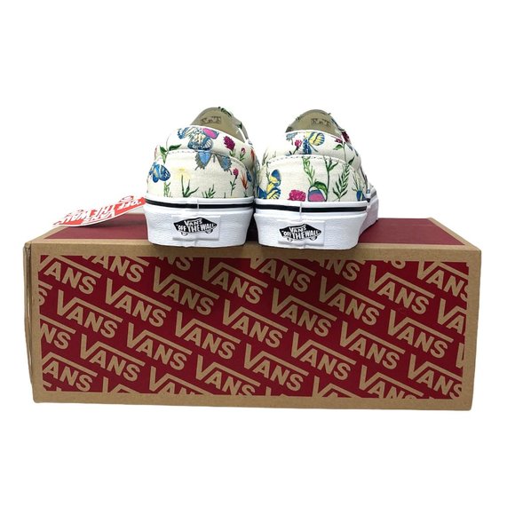 Vans Classic Slip On Buterfly Floral White Canvas Shoes Women's Size VN0A5AO8UC0 - Picture 7 of 11